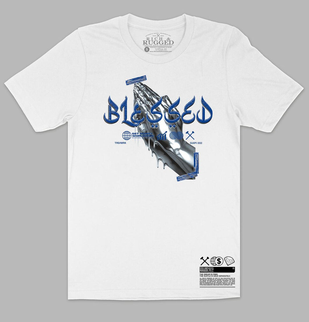 Rich Rugged Blessed White Tee