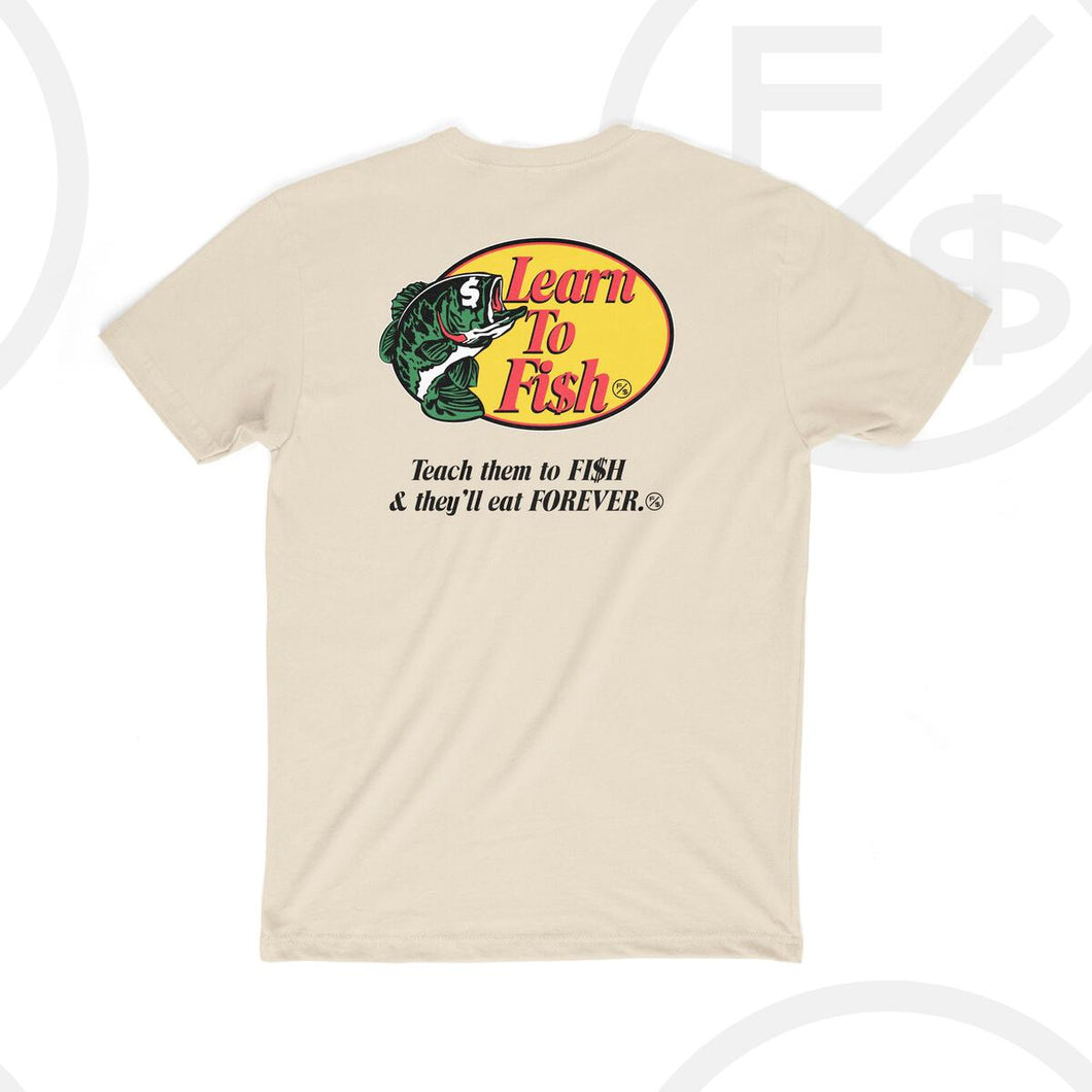 Learn To Fish: Tee (Cream)